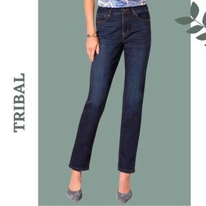 Tribal SOPHIA CURVY 32 INCH
STRAIGHT LEG JEANS Deep Ocean Size 2